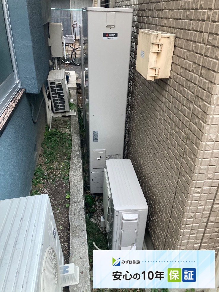 日立電気温水器EQ37GFCVから三菱エコキュートSRT-S377UZ・SRT-S436UZ｜エコキュート交換工事｜東京都文京区大塚｜