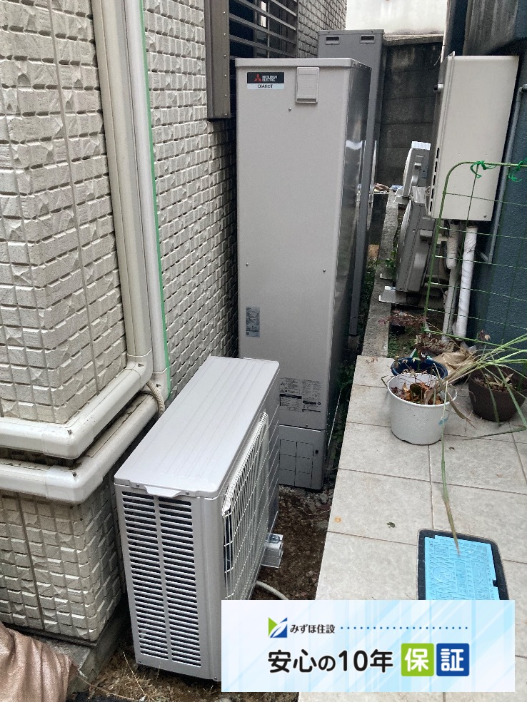 日立電気温水器EQ37GFCVから三菱エコキュートSRT-S377UZ・SRT-S436UZ｜エコキュート交換工事｜東京都文京区大塚｜