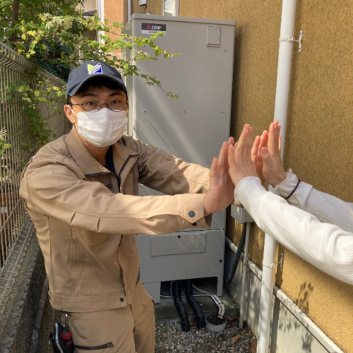 パナソニックエコキュートHE-37K2Sから三菱エコキュートSRT-S377U|エコキュート交換工事|神奈川県川崎市麻生区万福寺|