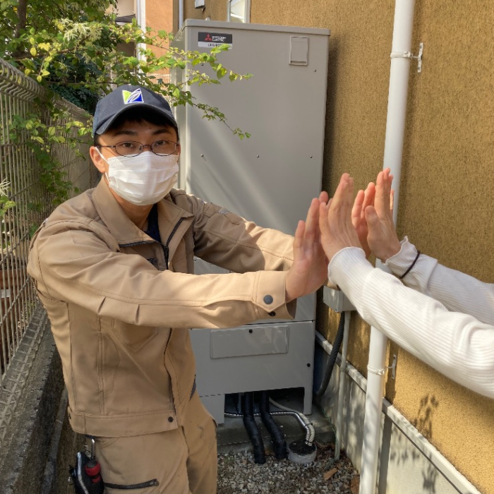 パナソニックエコキュートHE-37K2Sから三菱エコキュートSRT-S377U｜エコキュート交換工事｜神奈川県川崎市麻生区万福寺｜