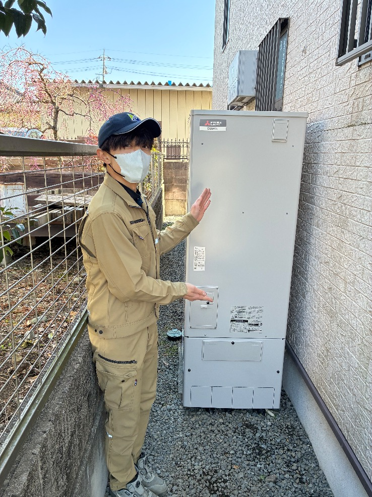 長府エコキュートEHP-372GPXHから三菱エコキュートSRT-S377｜エコキュート交換工事｜栃木県宇都宮市西原町｜