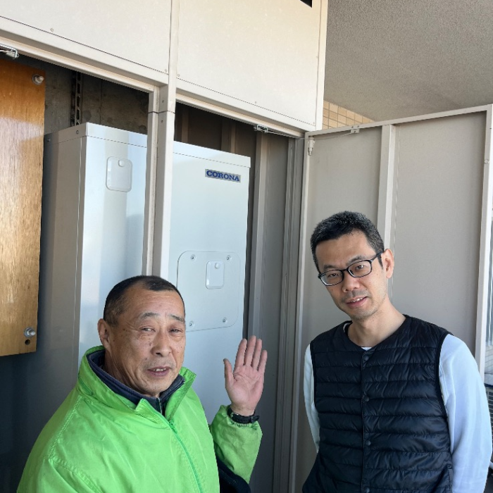 パナソニックエコキュートHE-30C4QからコロナエコキュートCHP-S30AZ1-12｜エコキュート交換工事｜東京都江東区大島｜マンション｜ザミッドランドアベニュー