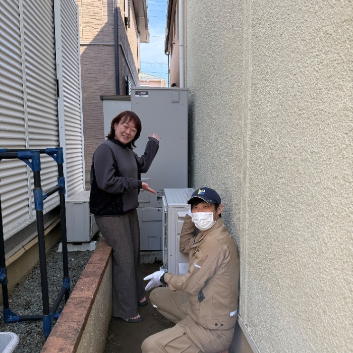 三菱エコキュートSRT-HPT37W4から三菱エコキュートSRT-S377｜エコキュート交換工事｜千葉県船橋市習志野台｜