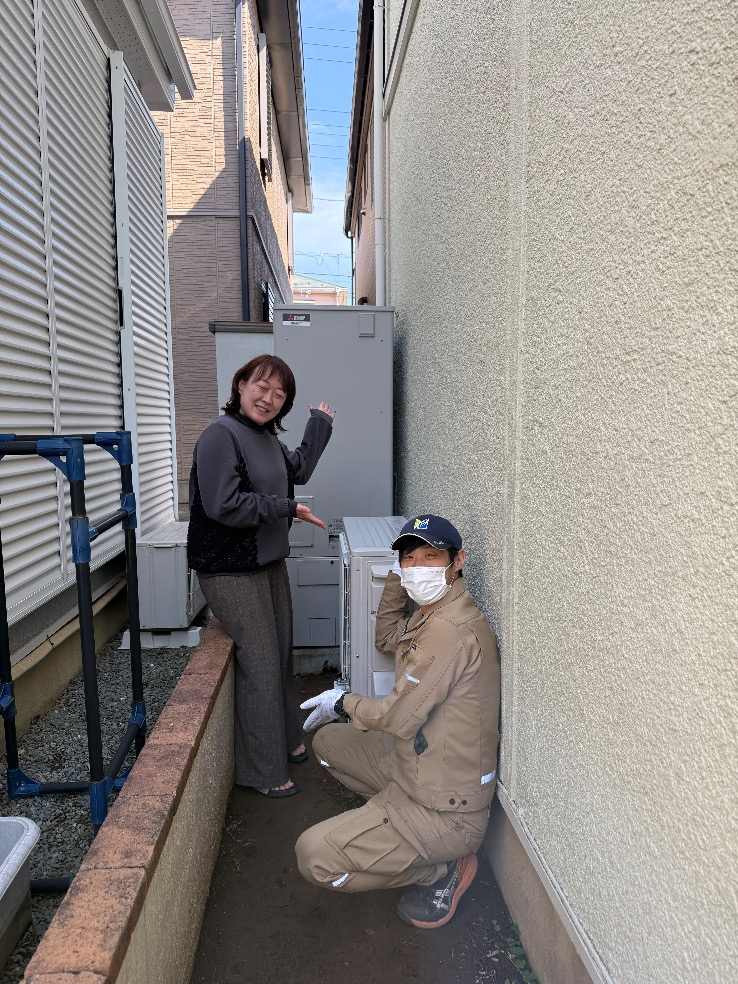 三菱エコキュートSRT-HPT37W4から三菱エコキュートSRT-S377|エコキュート交換工事|千葉県船橋市習志野台|