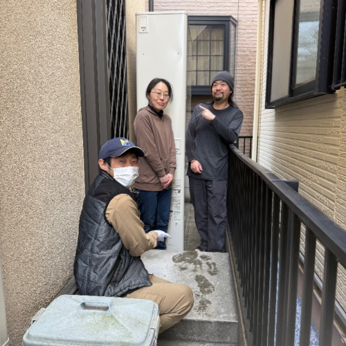 パナソニックエコキュートHE-W46CQからパナソニックエコキュートHE-H46LQS|エコキュート交換工事|川口市東領家