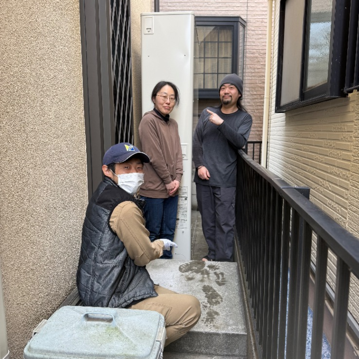 パナソニックエコキュートHE-W46CQからパナソニックエコキュートHE-H46LQS｜エコキュート交換工事｜埼玉県川口市東領家