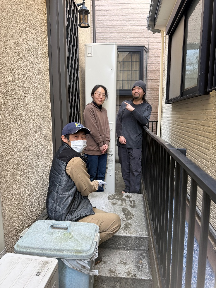 パナソニックエコキュートHE-W46CQからパナソニックエコキュートHE-H46LQS｜エコキュート交換工事｜川口市東領家