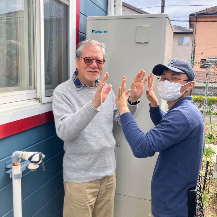 ダイキンエコキュートTU37GFCVからダイキンエコキュートEQX37ZFV｜エコキュート交換工事｜茨城県常総市内守谷町きぬの里｜