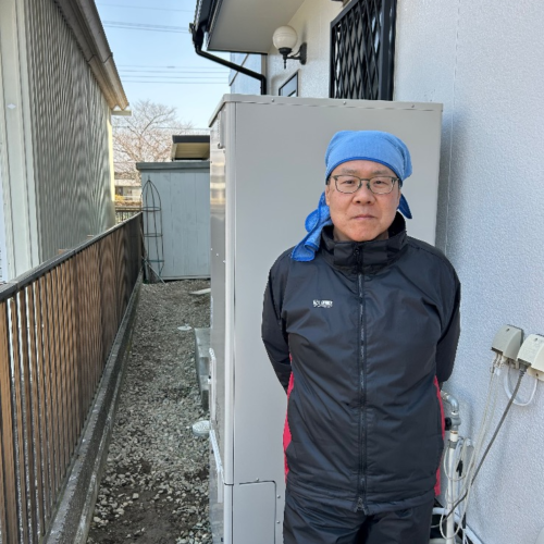 三菱エコキュートSRT-HPT37WDX3から三菱エコキュートSRT-S377U|エコキュート交換工事|栃木県那須塩原市豊浦|