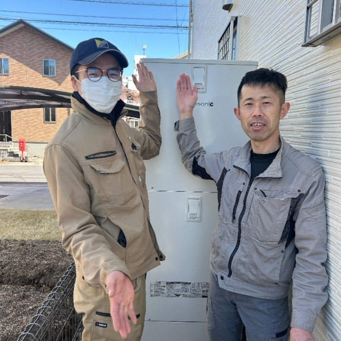 コロナエコキュートCTU-371D1A11からパナソニックエコキュートHE-S37LQS｜エコキュート交換工事｜茨城県つくば市梅園｜