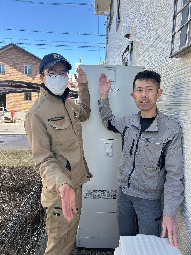 コロナエコキュートCTU-371D1A11からパナソニックエコキュートHE-S37LQS｜エコキュート交換工事｜茨城県つくば市梅園｜