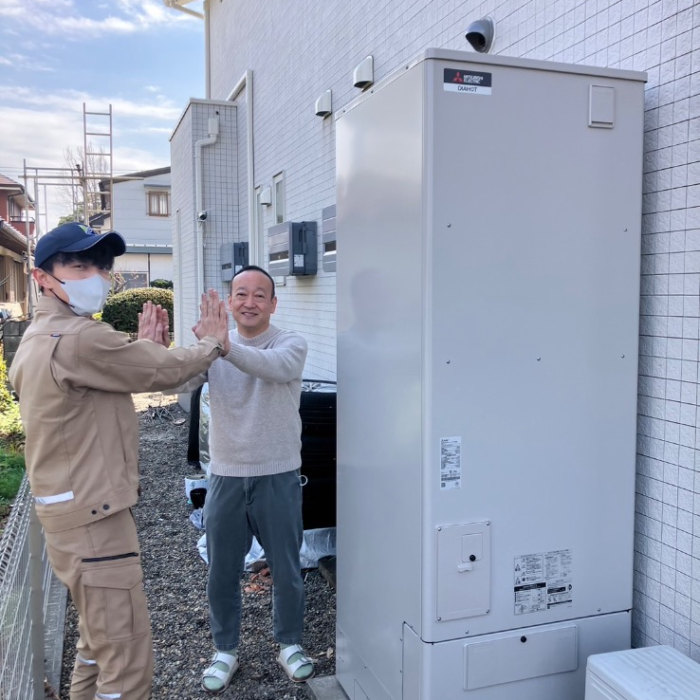 三菱エコキュートSRT-ST55Uから三菱エコキュートSRT-S557U｜エコキュート交換工事｜千葉県袖ケ浦市福王台｜