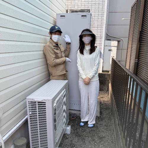 コロナエコキュートCTU-371D1A9から三菱エコキュートSRT-S377|エコキュート交換工事|神奈川県横浜市港北区綱島西|