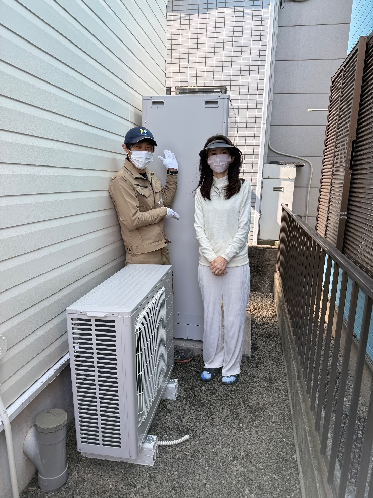 コロナエコキュートCTU-371D1A9から三菱エコキュートSRT-S377|エコキュート交換工事|神奈川県横浜市港北区綱島西|