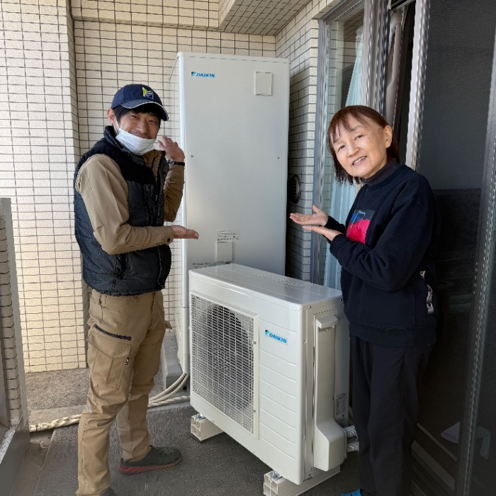 東芝電気温水器HPL‐2TFB375RAU からダイキンエコキュートEQX37ZFV｜電気温水器からエコキュート交換工事｜東京都葛飾区堀切｜マンション｜ミオカステーロ堀切菖蒲園