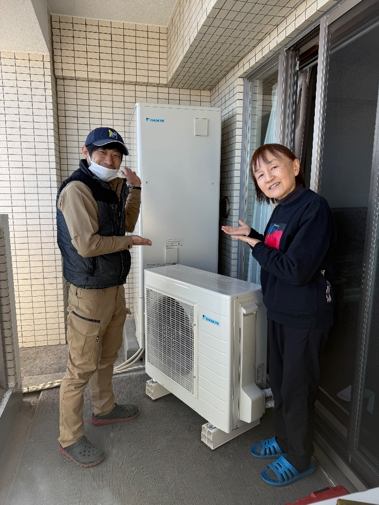 東芝電気温水器HPL‐2TFB375RAU からダイキンエコキュートEQX37ZFV｜エコキュート交換工事｜東京都葛飾区堀切｜マンション｜ミオカステーロ堀切菖蒲園