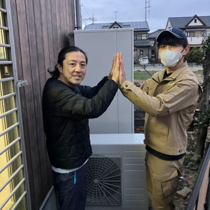 パナソニックエコキュートHE-K37BQから日立エコキュートBHP-FG37XU｜エコキュート交換工事｜埼玉県上尾市原市｜