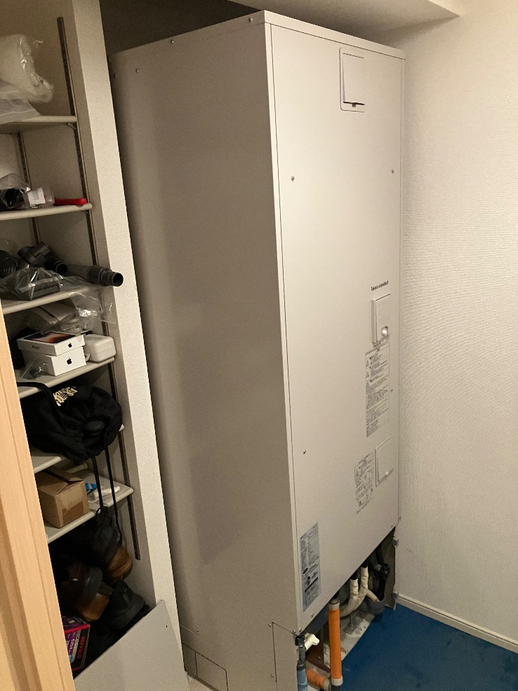 コロナ電気温水器EM-3753KU-FAからコロナ電気温水器UWH-37X2A2U-2｜電気温水器交換工事｜神奈川県川崎市川崎区渡田東町｜マンション｜パークスイート