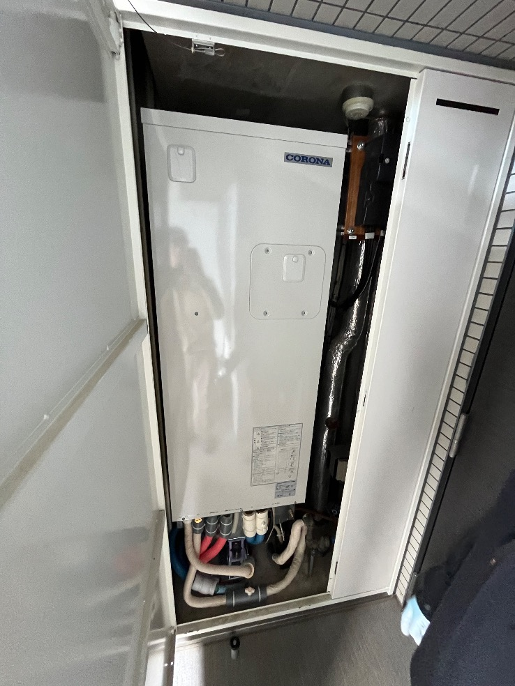 パナソニックエコキュートHE-K37AQMからコロナエコキュートCHP-S30AZ1-12｜エコキュート交換工事｜埼玉県和光市白子｜マンション｜ブリリアンコートエアリス