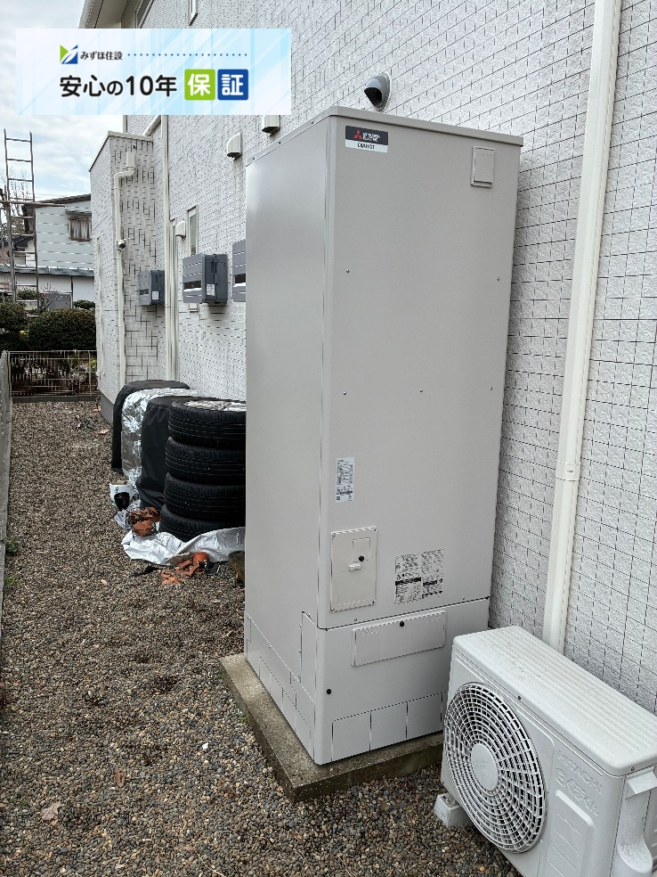 三菱エコキュートSRT-ST55Uから三菱エコキュートSRT-S557U｜エコキュート交換工事｜千葉県袖ケ浦市福王台｜