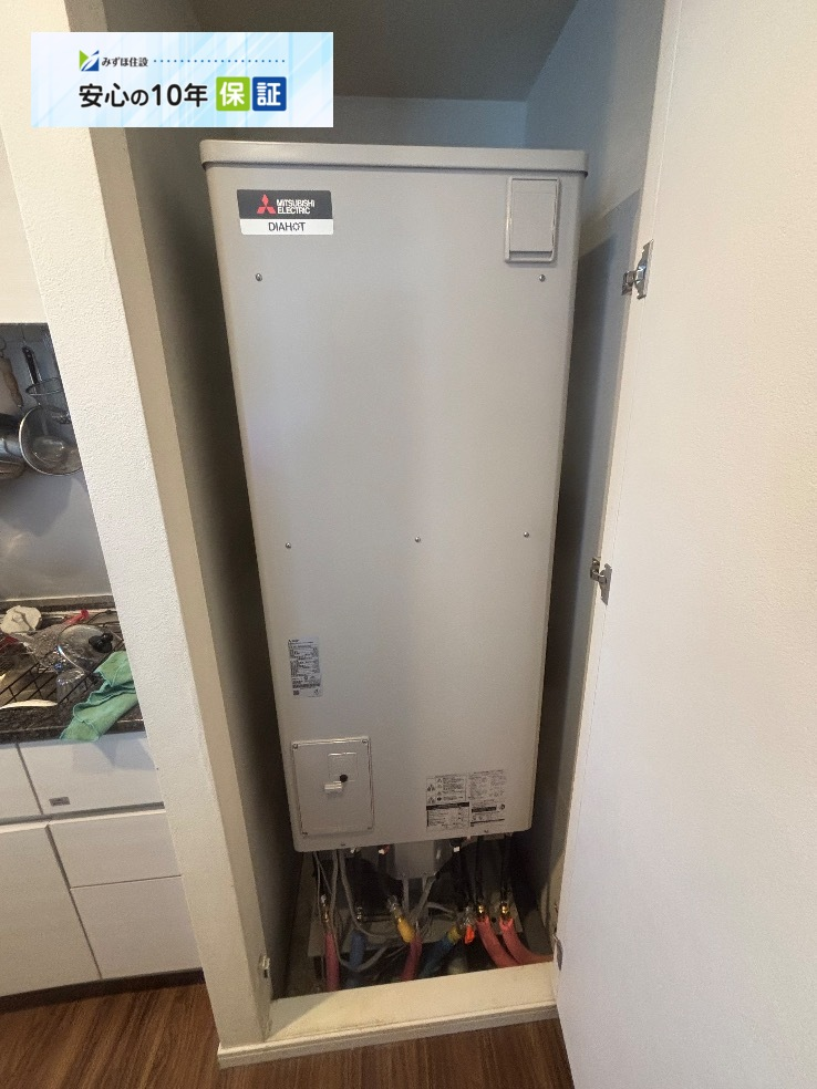 三菱エコキュートSRT-HPT30WD1-Eから三菱エコキュートSRT-W306D-BS2｜エコキュート交換工事｜東京都江東区豊洲｜マンション｜ザ・豊洲タワー|耐塩害仕様