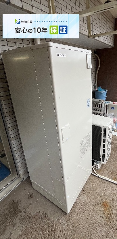パナソニックエコキュートHE-30C3Qから日立エコキュートBHP-FG37XU|エコキュート交換工事|千葉県富里市日吉倉|マンション|センチュリー成田