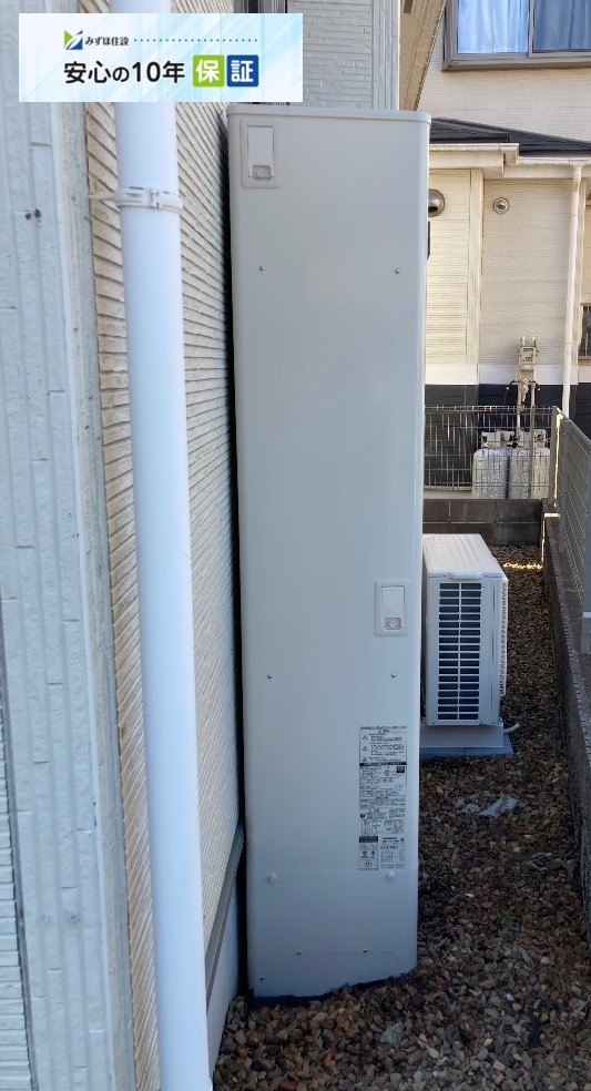 パナソニックエコキュートHE-WU46CQからパナソニックエコキュートHE-H46LQS｜エコキュート交換工事｜埼玉県三郷市彦音｜