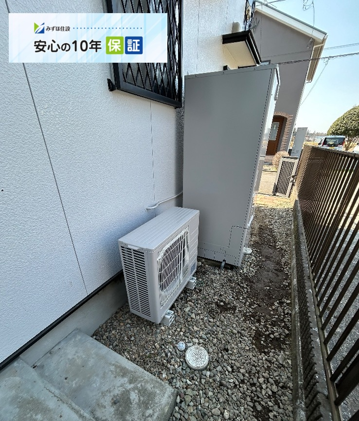 三菱エコキュートSRT-HPT37WDX3から三菱エコキュートSRT-S377U|エコキュート交換工事|栃木県那須塩原市豊浦|