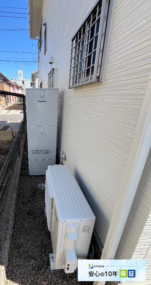 コロナエコキュートCTU-371D1A11からパナソニックエコキュートHE-S37LQS｜エコキュート交換工事｜茨城県つくば市梅園｜