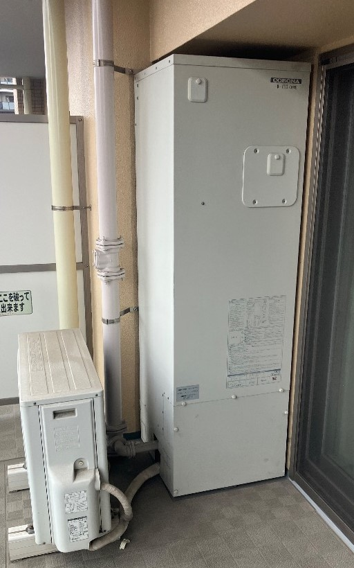 コロナエコキュートCHP-301DA7-1からコロナエコキュートCHP-S30AZ1-12｜エコキュート交換工事｜東京都江東区亀戸｜マンション｜キャピタルガーデン東大島ソレア