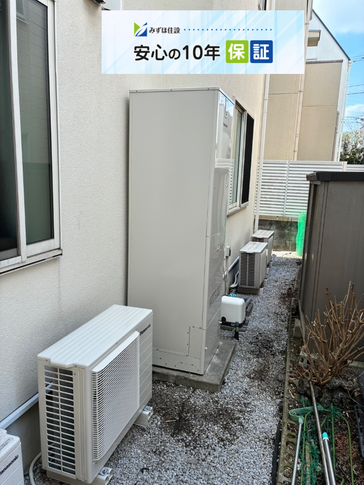 パナソニックエコキュートHE-KU46BQSからパナソニックエコキュートHE-SU46LQS｜エコキュート交換工事｜東京都世田谷区代田｜