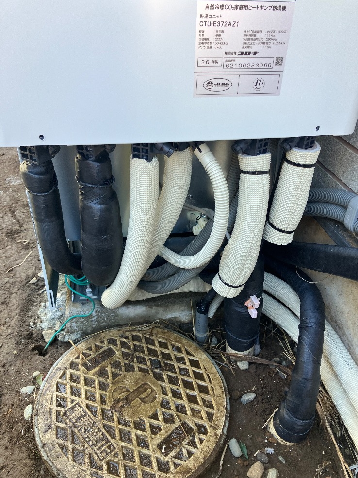 長府エコキュートEHP-3756GPXHTからコロナエコキュートCHP-E372AZ1｜エコキュート交換工事｜千葉県成田市並木町｜
