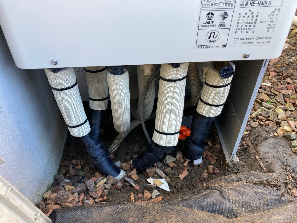 パナソニックエコキュートHE-WU46CQからパナソニックエコキュートHE-H46LQS｜エコキュート交換工事｜埼玉県三郷市彦音｜