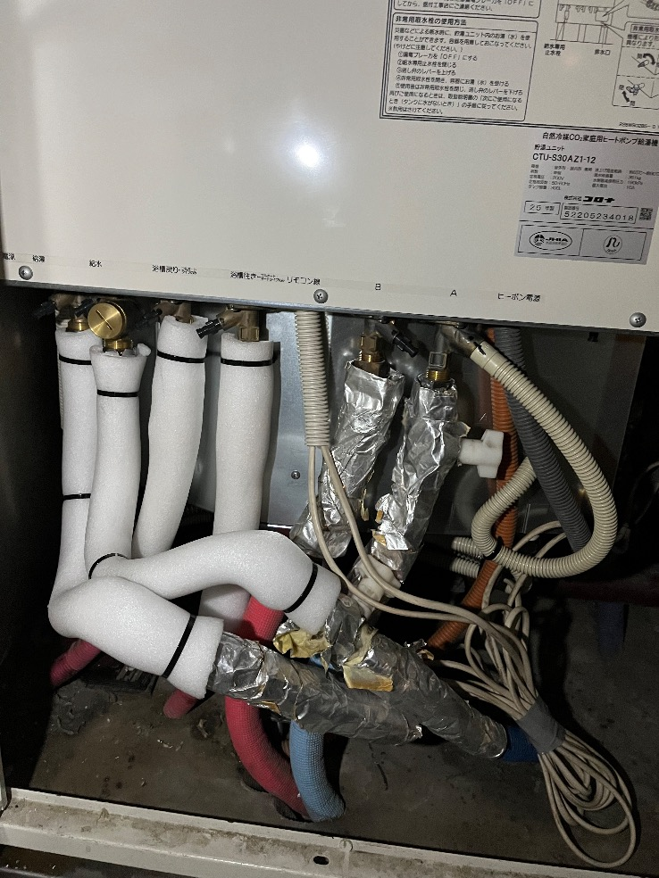 パナソニックエコキュートHE-K37AQMからコロナエコキュートCHP-S30AZ1-12｜エコキュート交換工事｜埼玉県和光市白子｜マンション｜ブリリアンコートエアリス
