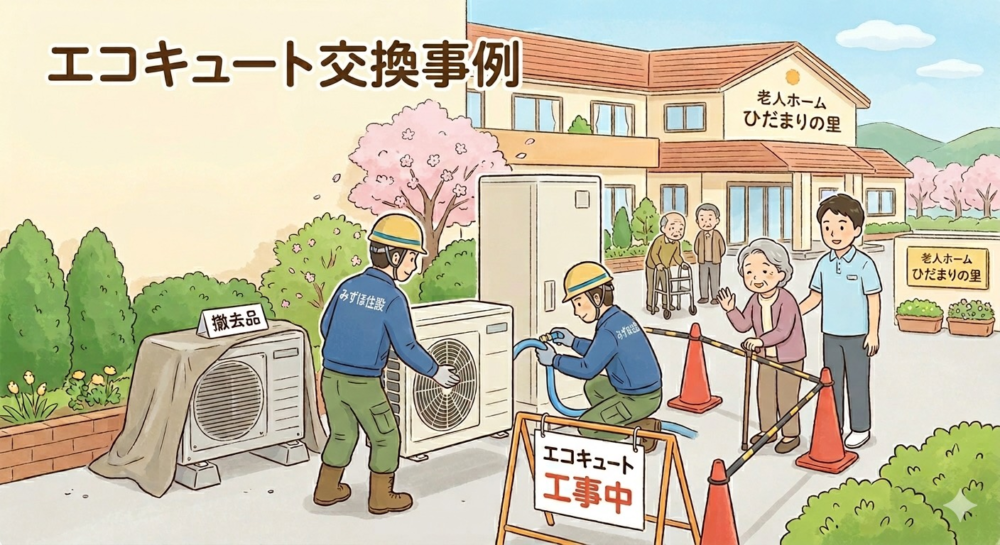 福祉施設、老人ホームのエコキュート交換をご検討の方へ
