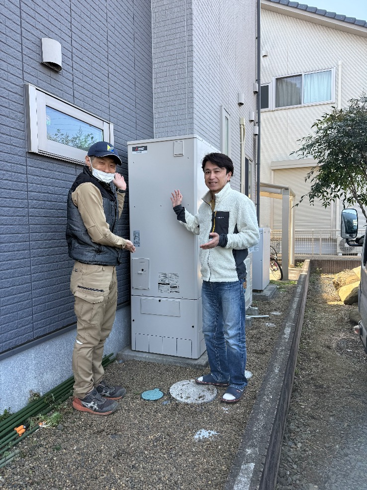 パナソニックエコキュートHE-K37BQから三菱エコキュートSRT-S377｜エコキュート交換工事｜茨城県水戸市中原町｜