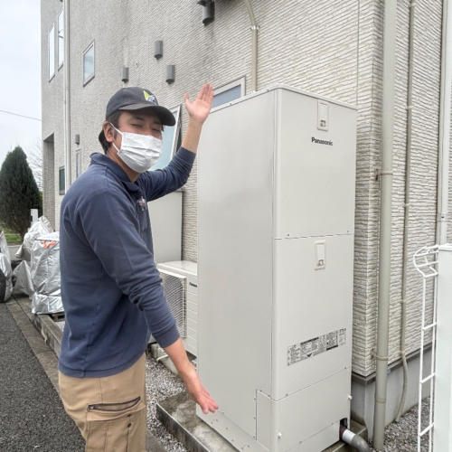パナソニックエコキュートHE37-SUGQCSからパナソニックエコキュートHE-SU37LQS｜エコキュート交換工事｜東京都八王子市宇津木町｜