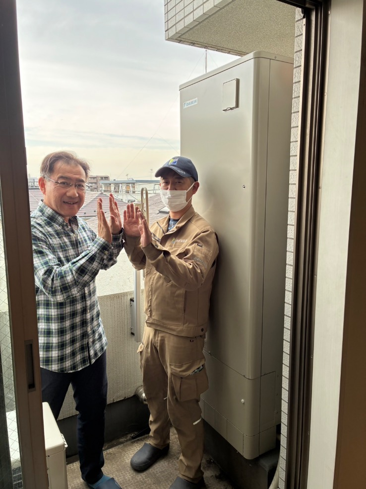 東芝電気温水器HPL-2TFB375RAUWからダイキンエコキュートEQA37ZSV|エコキュート交換工事|東京都板橋区赤塚新町|マンション|カテリーナ赤塚フレックス