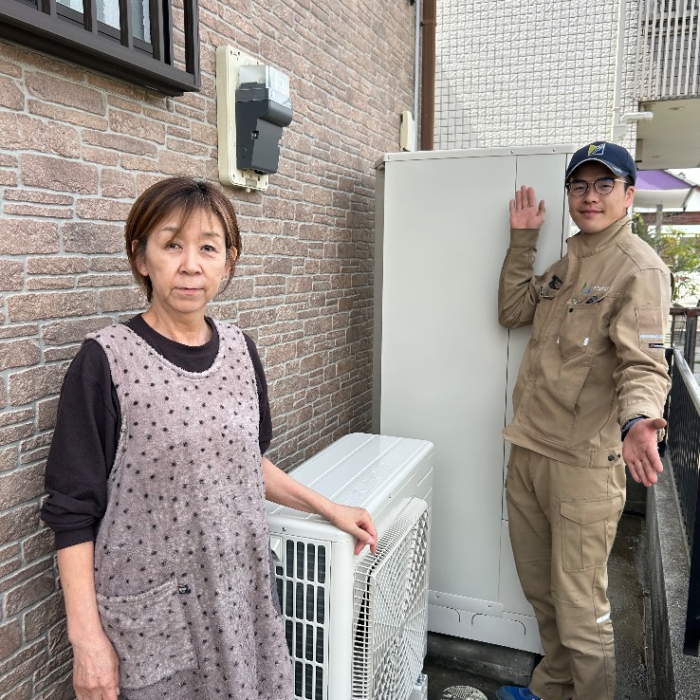 コロナエコキュートから日立エコキュートBHP-FG37XU｜エコキュート交換工事｜群馬県館林市朝日町｜