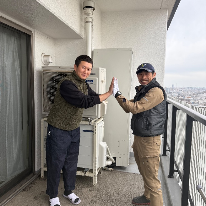 コロナエコキュートCHP-301DA7-1からコロナエコキュートCHP-S30AZ1-12｜エコキュート交換工事｜神奈川県川崎市幸区新川崎｜マンション｜ステーションスイート