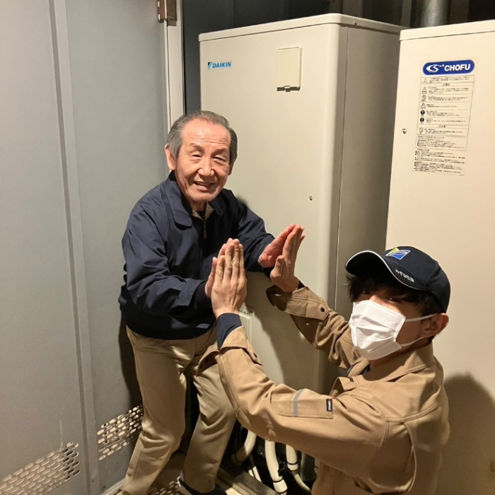 長府エコキュートEHP-3135GPXH-SからダイキンエコキュートEQX37ZFV｜エコキュート交換工事｜東京都葛飾区金町｜マンション｜ヴィナシス金町