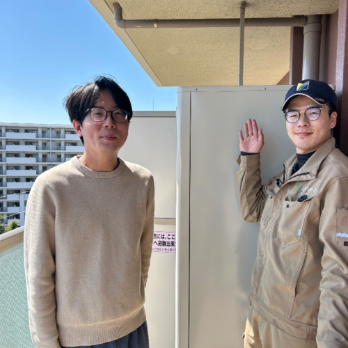 コロナエコキュートCTU-H3014AからダイキンエコキュートEQX37ZFV｜エコキュート交換工事｜千葉県我孫子市我孫子｜マンション｜グランレジデンス