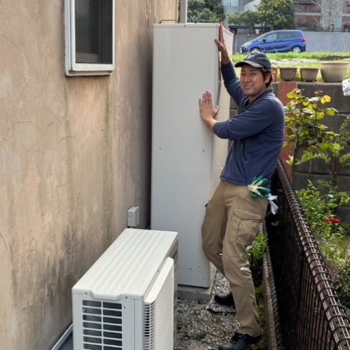 パナソニックエコキュートHE-W37BQからパナソニックエコキュートHE-H37LQS｜エコキュート交換工事｜神奈川県横浜市旭区本村町