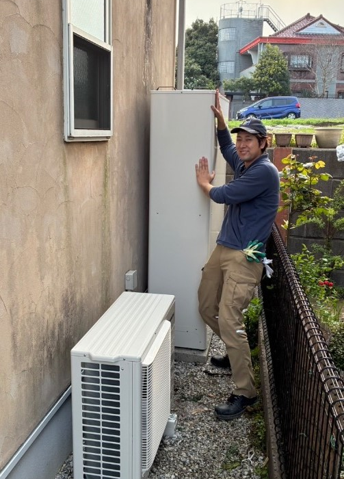 パナソニックエコキュートHE-W37BQからパナソニックエコキュートHE-H37LQS｜エコキュート交換工事｜神奈川県横浜市旭区本村町