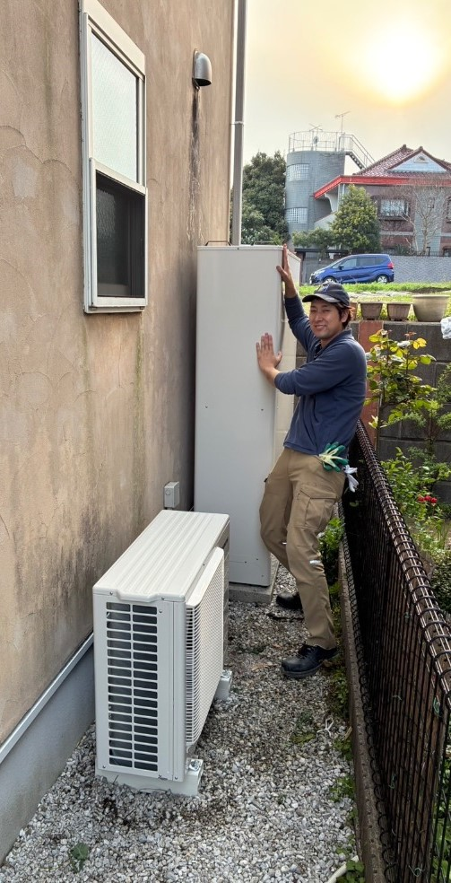 パナソニックエコキュートHE-W37BQからパナソニックエコキュートHE-H37LQS｜エコキュート交換工事｜神奈川県横浜市旭区本村町