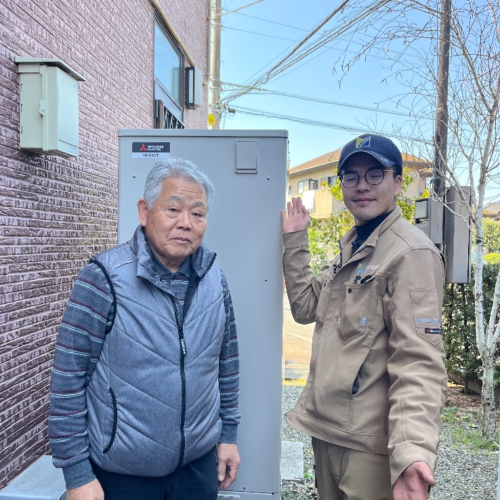 ダイキンエコキュートから三菱エコキュートSRT-S377U｜エコキュート交換工事｜千葉県市原市岩崎