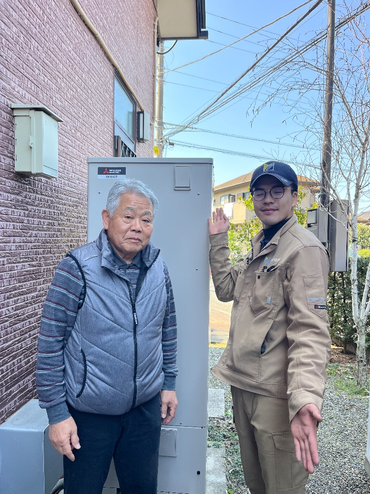 ダイキンエコキュートから三菱エコキュートSRT-S377U｜エコキュート交換工事｜千葉県市原市岩崎