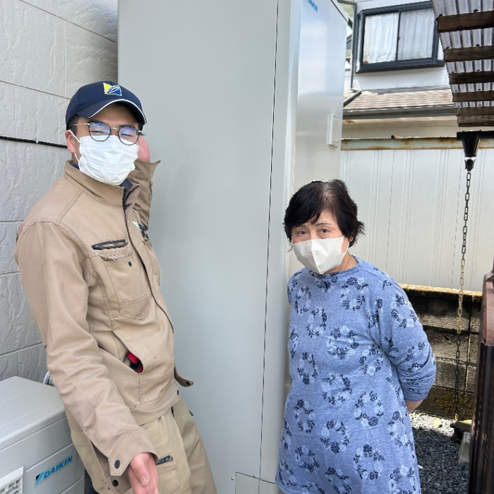 パナソニックエコキュートHE-JU46HQからダイキンエコキュートEQX46ZFV｜エコキュート交換工事｜栃木県佐野市吉水町｜