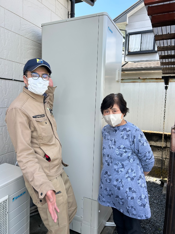 パナソニックエコキュートHE-JU46HQからダイキンエコキュートEQX46ZFV｜エコキュート交換工事｜栃木県佐野市吉水町｜