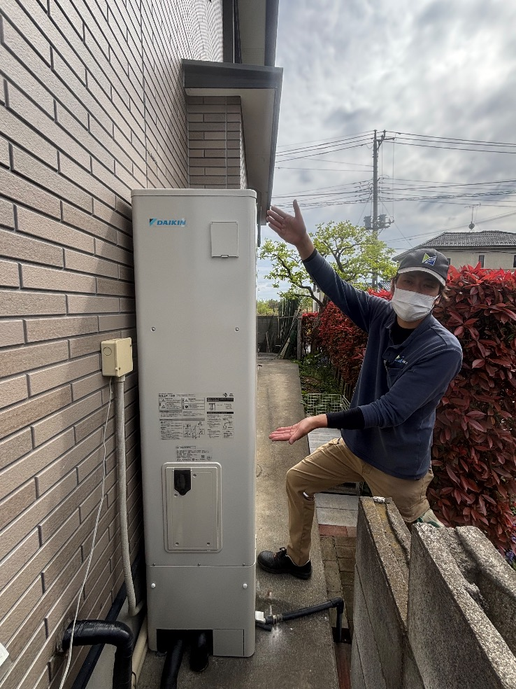 東芝エコキュートHWH-FBH372WCTGからダイキンエコキュートEQA37ZFTV｜エコキュート交換工事｜埼玉県久喜市菖蒲町台｜ 